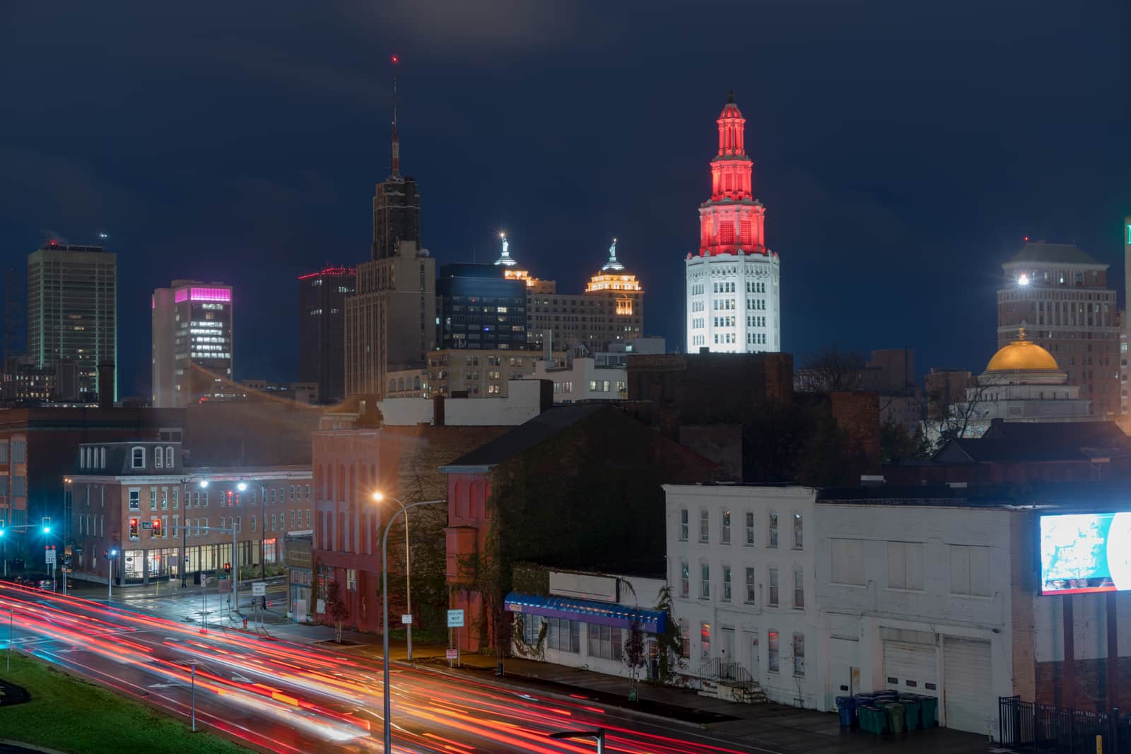 Night in Downtown Buffalo New York