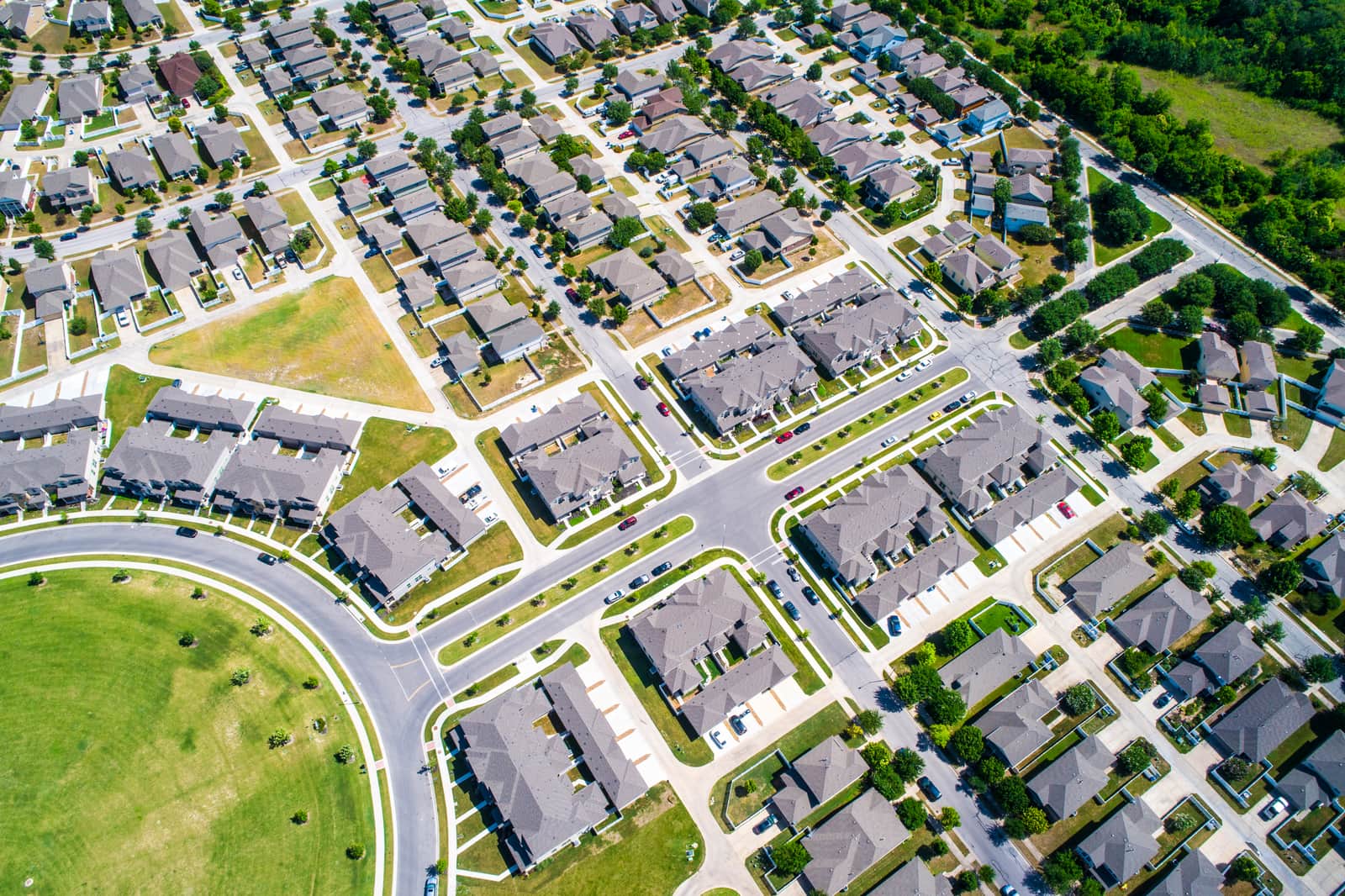 Rooftops in Pflugerville Texas