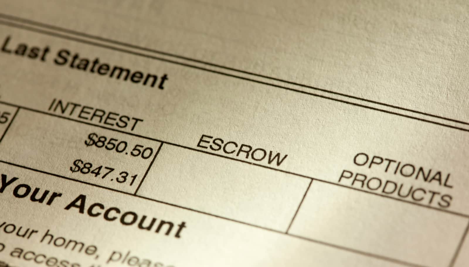 Escrow Account Statement