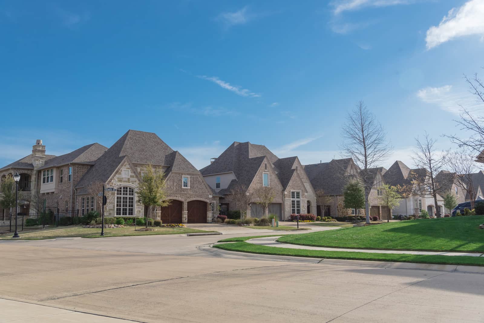 Upscale neighborhood in Garland, Texas