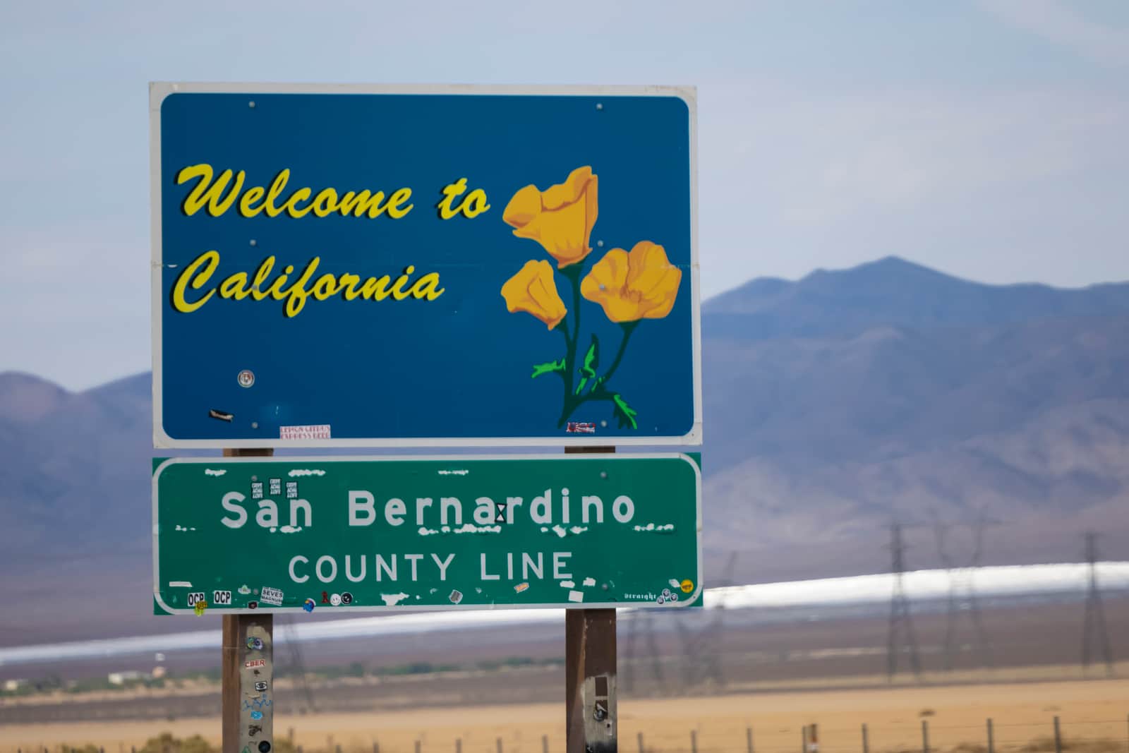  Welcome Sign San Bernardino County California