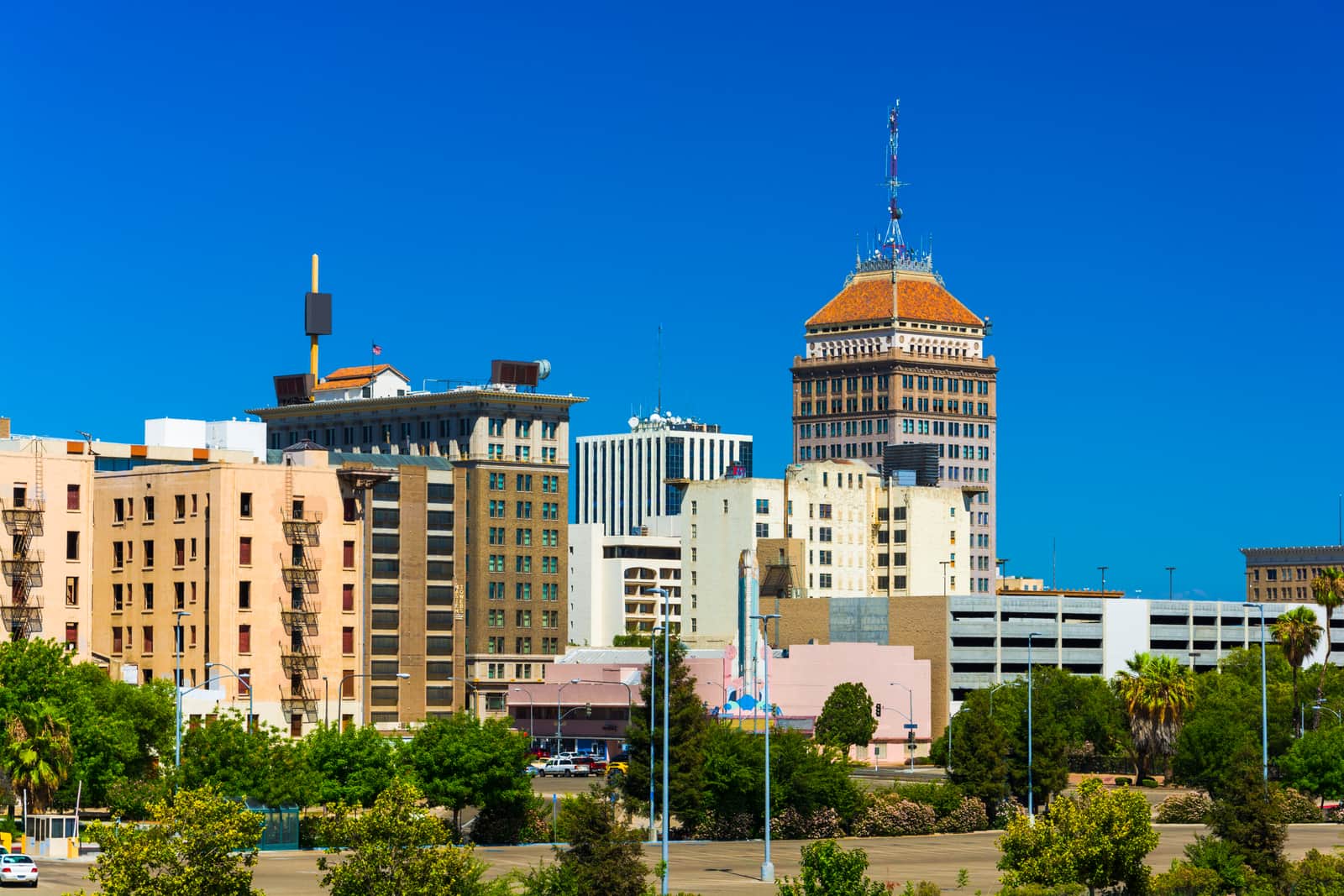 Fresno California skyline